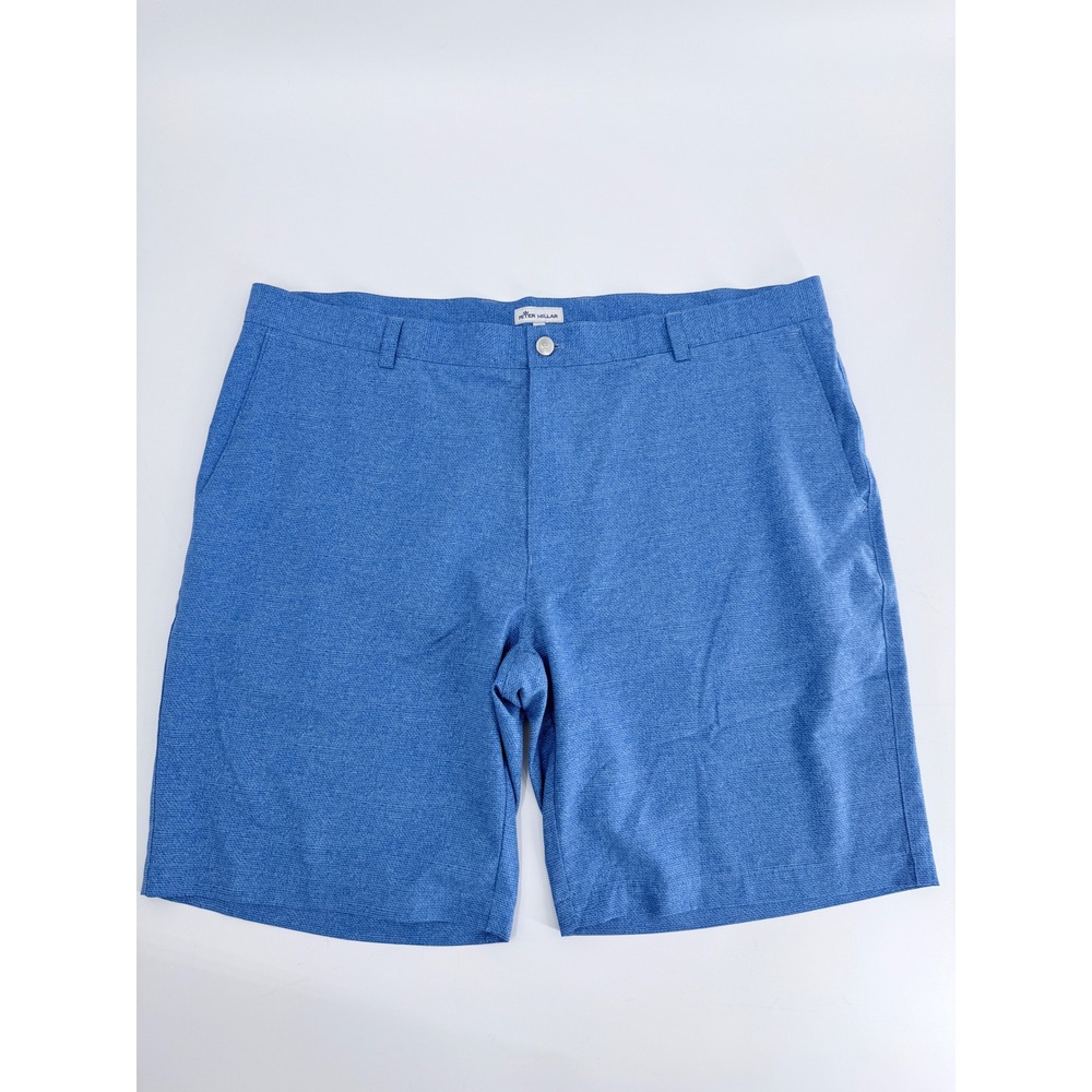 Peter Millar Mens Performance Golf Shorts Size 42 wicking preppy blue travel
